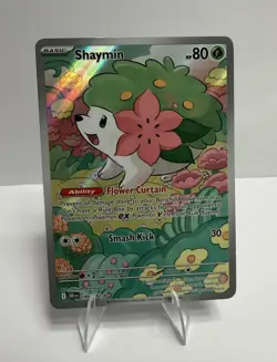Shaymin 185/182 Destined Rivals Illustration Rare Full Art Holo Pokemon TCG NM/M - Image 1