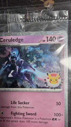 Pokemon - Ceruledge 040/091 2024 Pokemon Day Stamped Promo SEALED DOUBLE SWIRL - Image 2