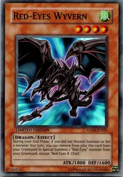 Yugioh Red-Eyes Wyvern ANPR-ENSE2 Limited Edition Super Rare NM - Image 1