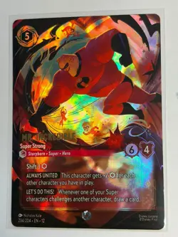 Disney Lorcana Wilds Unknown Mr. Incredible Super Strong Enchanted Holo - Image 1