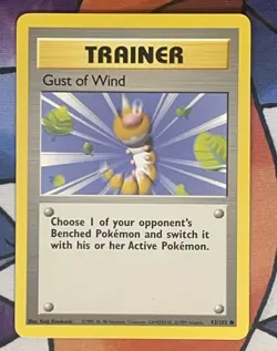 Gust of Wind Trainer Base Set 2 93/102 Pokemon WOTC 1999 Card - Image 1