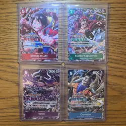 Luffy Kid Kaido Crocodile Treasure Cruise Winner One Piece Card English - NM - Image 1