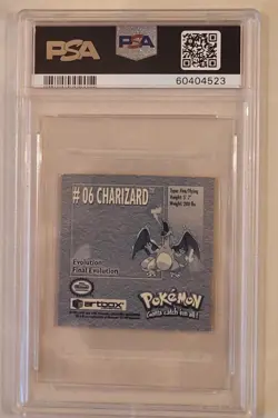 1999 1st Gen PSA 8 NM-MINT Charizard # 06 Artbox Stickers Series 1 Pokemon Card - Image 4