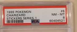 1999 1st Gen PSA 8 NM-MINT Charizard # 06 Artbox Stickers Series 1 Pokemon Card - Image 3