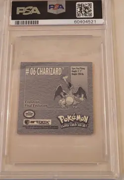 1999 1st Gen PSA 8 NM-MINT Charizard # 06 Artbox Stickers Series 1 Pokemon Card - Image 4