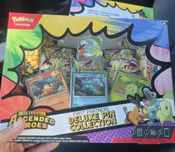Pokemon TCG Ascended Heroes 1 Booster Box & 2 First Partners Pin Collection Lot - Image 4