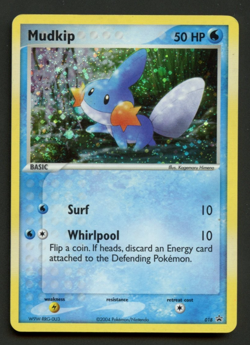 Mudkip 018 EX Deck Tin Moderately Played Holo Black Star Promo Pokemon Card - Image 1