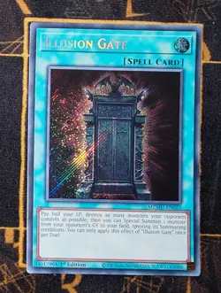YUGIOH Illusion Gate (MZMU-EN023) Secret Rare 1st Edition Near Mint - Image 1