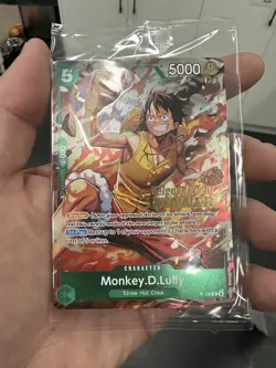 One Piece Card Game Monkey.D.Luffy Release Winner Sealed Eng Promo P-135 - Image 1