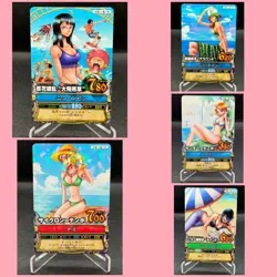 2008 ONE PIECE ONEPY BERRY MATCH Nami Robin Swimsuit Bikini 5 cards Carddass LP - Image 1