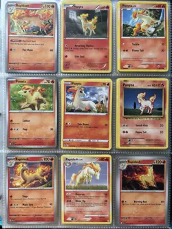 Pokemon Card Species Set Lot - 9x Unique Cards / Ponyta Family - Image 1