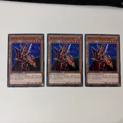 Yugioh Breaker the Magical Warrior x 3 - 1st Edition NM - Plus Free Holo Card B - Image 1