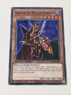 Yugioh Breaker the Magical Warrior x 3 - 1st Edition NM - Plus Free Holo Card B - Image 3