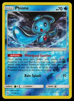 Pokemon Card Phione 57/236 Cosmic Eclipse Reverse Holo Rare - Image 1
