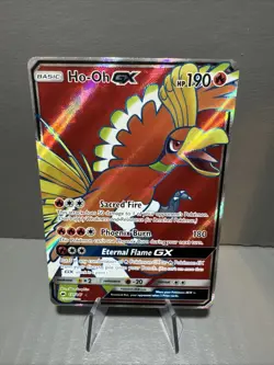Pokemon Card Ho-Oh GX (Full Art) Holo Ultra Rare SM - Burning Shadows 131/147 NM - Image 1