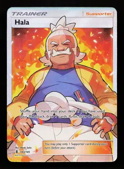 Hala (Full Art) 143/145 Ultra Rare Guardians Rising Pokemon Card - Image 1
