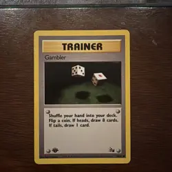 Gambler 60/62 Common - Fossil - Pokemon Card - NM - Image 1