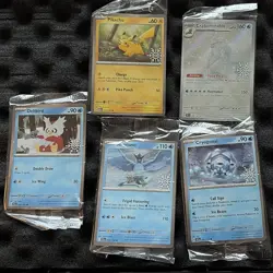 Pokemon TCG Stamped Promo Lot 5 Cards Pikachu Articuno Delibird English - Image 1