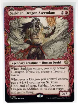 MtG Tarkir: Dragonstorm Sarkhan, Dragon Ascendant #302 Showcase Non-Foil - Image 1