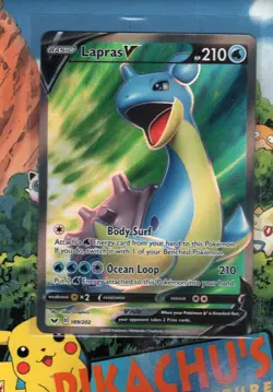 Pokemon TCG Lapras V FULL ART 189/202 Ultra Rare Sword & Shield Holo NM/M - Image 1