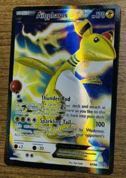 Pokemon TCG Ampharos EX Full Art 87/98 - XY Ancient Origins 2015 - LP - Image 1