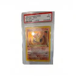 Pokemon 1999 Fossil Moltres 12/62 Holo Rare 1st Edition PSA 9 - Image 1