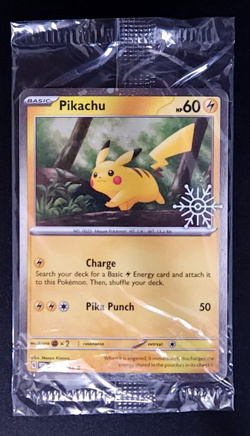 Pikachu 025/165 -Pokemon TCG Holiday 2025 Stamped & Sealed Promo NM - Image 1