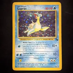 Vintage Pokemon Holo Rare Lapras Fossil 1999 10/62 WotC - Image 1