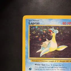 Vintage Pokemon Holo Rare Lapras Fossil 1999 10/62 WotC - Image 2
