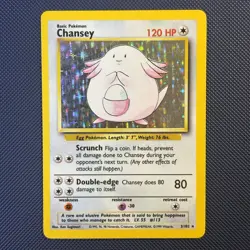 Pokemon Vintage Holo Chansey 3/102 Base Set Wizards Of The Coast 1999 - Image 1