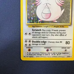 Pokemon Vintage Holo Chansey 3/102 Base Set Wizards Of The Coast 1999 - Image 5