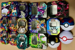 🔥 Pokemon TCG Empty Tin Lot Charizard Lucario Pokeball Storage Collector Set 🔥 - Image 1