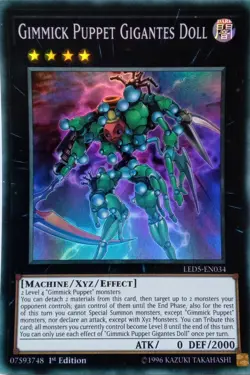 LED5-EN034 GIMMICK PUPPET GIGANTES DOLL SUPER RARE 1ST EDITION YuGiOh CARD - Image 1
