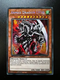 Armed Dragon LV10 SGX3-ENI27 Secret Rare 1st Edition Near Mint Yugioh - Image 1