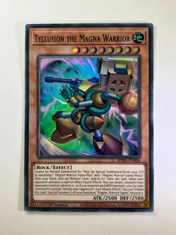 Tellusion the Magnet Warrior BPRO-EN004 Super Rare 1st Edition YuGiOh Card NM - Image 1