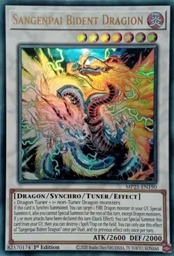 MP25-EN190 SANGENPAI BIDENT DRAGION ULTRA RARE 1ST EDITION YuGiOh CARD - Image 1