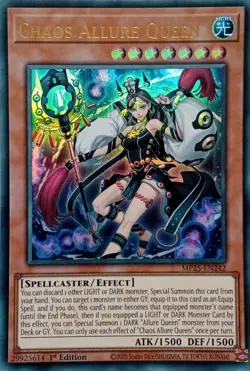 MP25-EN242 CHAOS ALLURE QUEEN ULTRA RARE 1ST EDITION YuGiOh CARD - Image 1