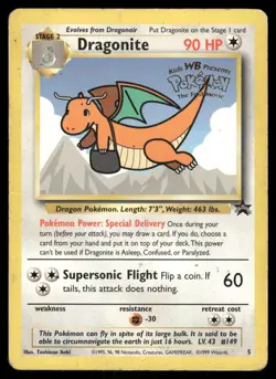 Pokemon Cards Dragonite 5 Wizards Black Star Promos Promo DMG - Image 1