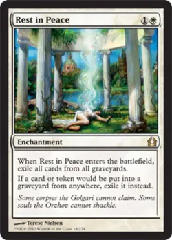 1 x Rest in Peace - Return to Ravnica - Moderate Play - MTG - Image 1