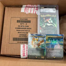 Magic Duskmourn Commander Deck Display Set All 4 Case Sealed & CGC 10 Dr. Eggman - Image 2