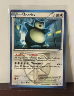 The Pokemon Company Snorlax 101/135 Plasma Storm Team Plasma Rare Eng - Image 1