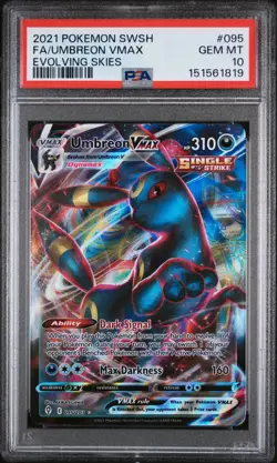 Pokemon Evolving Skies Umbreon VMAX 095 PSA 10 - Image 1