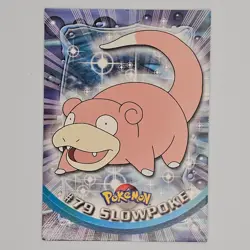 1999 Topps Pokemon TV Animation Series 1 Slowpoke #79 Blue Logo Non Holo - Image 1