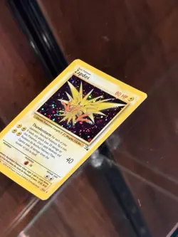 Zapdos Holo Rare Fossil 15/62 Pokemon Card - WOTC 1999 SWIRL - Image 4