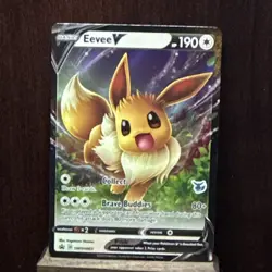 Pokemon TCG Eevee V SWSH065 Sword & Shield Promo Holo 190 HP English - Image 1