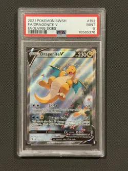 Pokemon Dragonite V Alternate Full Art Holo Ultra Rare PSA 9 2021 192/203 - Image 1