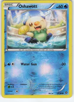 Oshawott 30/114 XY - Steam Siege Common Reverse Holo HP Pokemon - Image 1