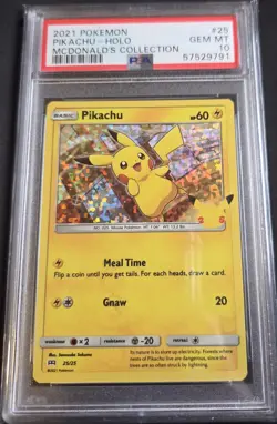 PSA 10 2021 Pokemon McDonald's Collection 25th Pikachu Holo 25/25 Gem Mint - Image 1
