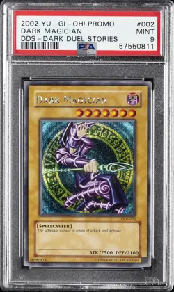 2002 YU-GI-OH! PROMO DDS-DARK DUEL STORIES #002 DARK MAGICIAN PSA 9 - Image 1