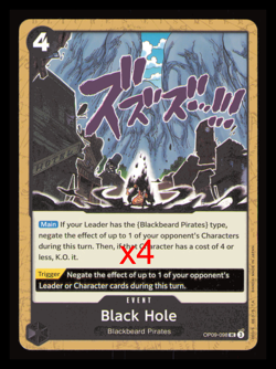 Black Hole Playset - OP09-098 x4 - PRB02 Reprint - One Piece TCG - English NM - Image 1